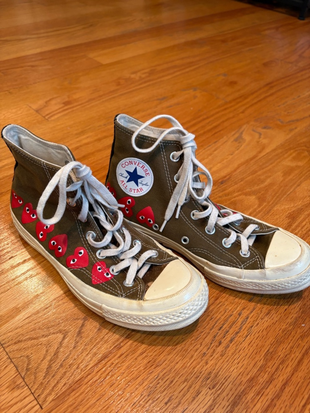Converse x PLAY Comme des Garçons Chuck 70 Multi Heart Khaki